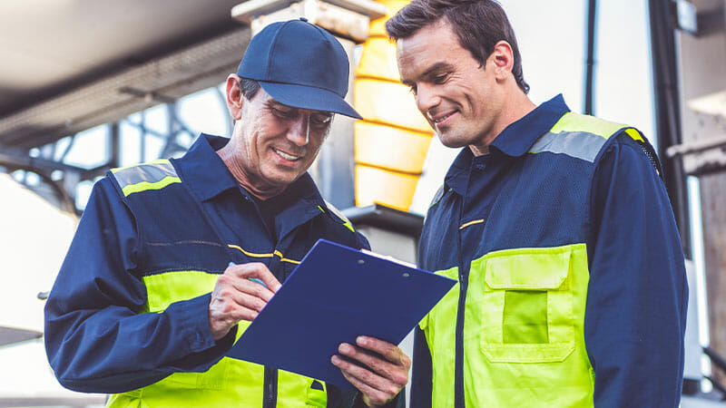 Airport facility maintenance employees